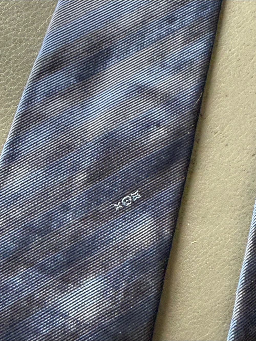 Men's Navy Blue Striped Tie Louis Vuitton - Men’s tie blue tie gift for husband